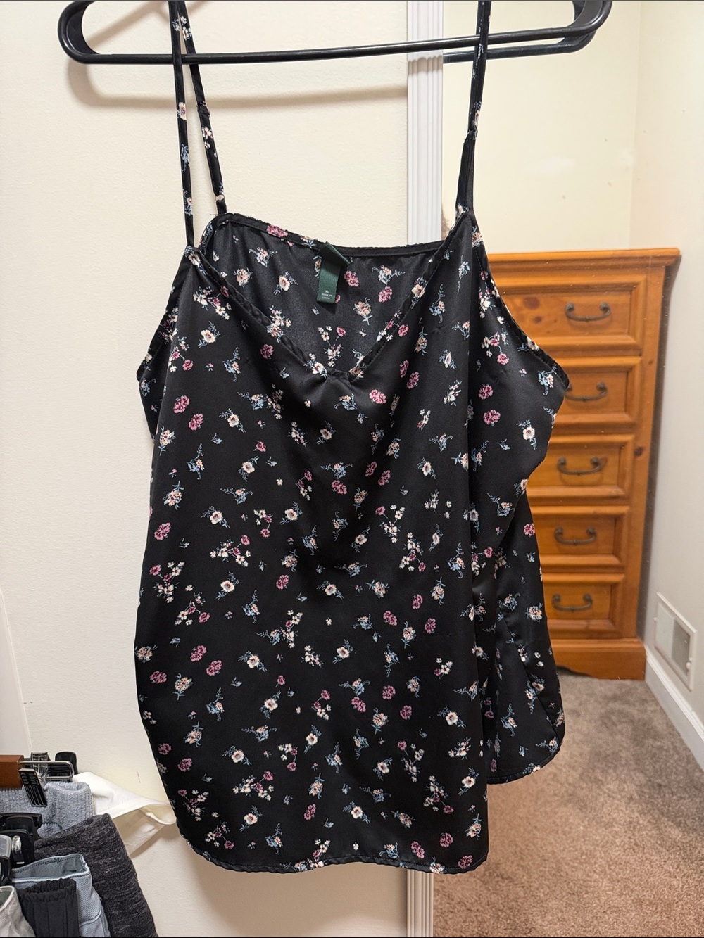 wild fable Black Floral Print Girls Skirt with Pink and Cream Accents